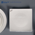 White Custom Logo Bone China Fine Ceramic Square dinner plate